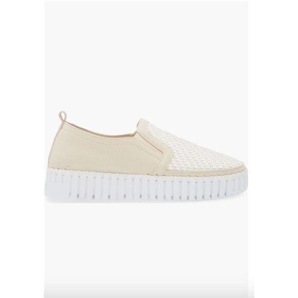 New Ilse Jacobsen Tulip Woven Slip-on Sneaker Tan/White 40 US 10 - Picture 2 of 6